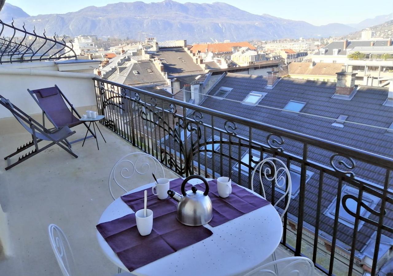 Le Riviera Lodge - Magnifique studio de 35m2 avec terrasse panoramique et garage privatif Aix-les-Bains Extérieur photo